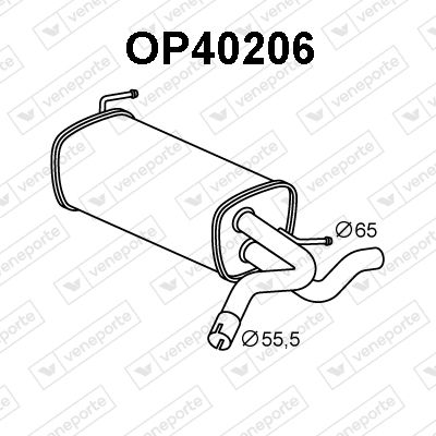  OP40206 VENEPORTE Глушитель выхлопных газов конечный