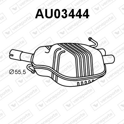  AU03444 VENEPORTE Глушитель выхлопных газов конечный