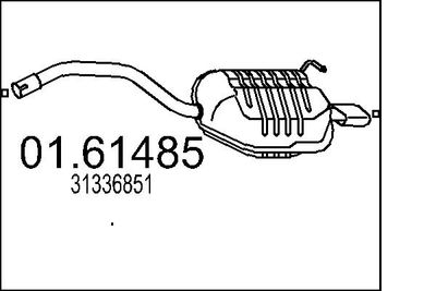  0161485 MTS Глушитель выхлопных газов конечный