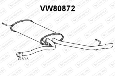  VW80872 VENEPORTE Глушитель выхлопных газов конечный