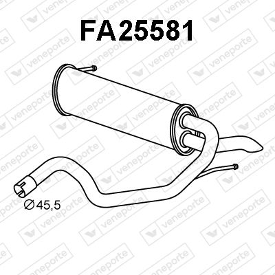  FA25581 VENEPORTE Глушитель выхлопных газов конечный