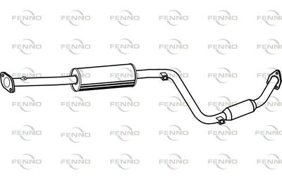  P3969 FENNO Средний глушитель выхлопных газов
