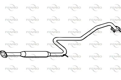  P4210 FENNO Средний глушитель выхлопных газов