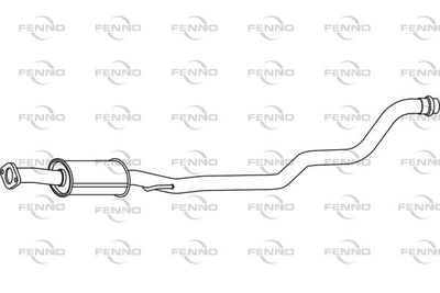  P31034 FENNO Средний глушитель выхлопных газов