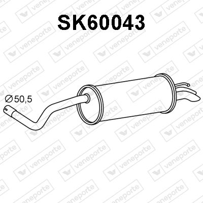  SK60043 VENEPORTE Глушитель выхлопных газов конечный