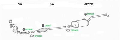  GFO790 GT Exhausts Глушитель выхлопных газов конечный