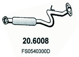 206008 ASSO Средний глушитель выхлопных газов