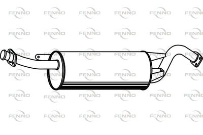  P3996 FENNO Средний глушитель выхлопных газов
