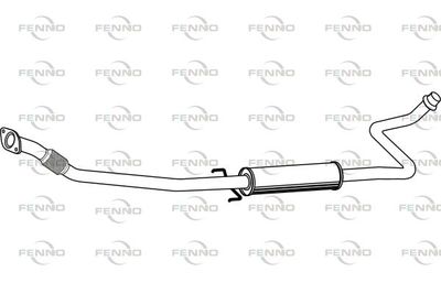  P6516 FENNO Средний глушитель выхлопных газов