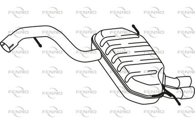  P72189 FENNO Глушитель выхлопных газов конечный