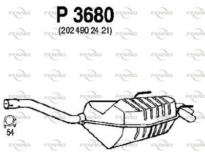  P3680 FENNO Глушитель выхлопных газов конечный