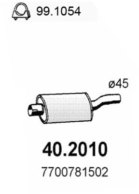  402010 ASSO Предглушитель выхлопных газов