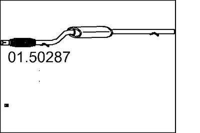  0150287 MTS Средний глушитель выхлопных газов