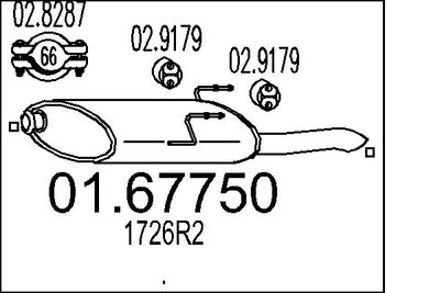  0167750 MTS Глушитель выхлопных газов конечный
