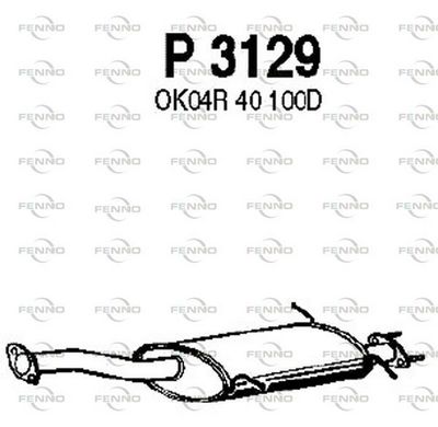  P3129 FENNO Средний глушитель выхлопных газов