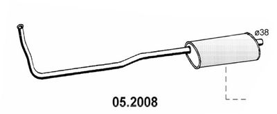  052008 ASSO Предглушитель выхлопных газов