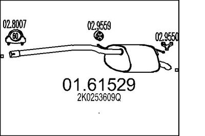  0161529 MTS Глушитель выхлопных газов конечный