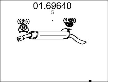  0169640 MTS Глушитель выхлопных газов конечный