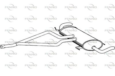  P3043 FENNO Глушитель выхлопных газов конечный