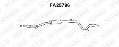  FA25796 VENEPORTE Средний глушитель выхлопных газов