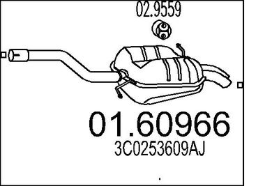  0160966 MTS Глушитель выхлопных газов конечный
