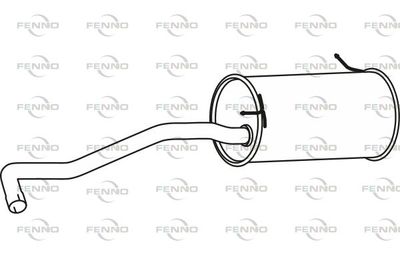  P41080 FENNO Глушитель выхлопных газов конечный
