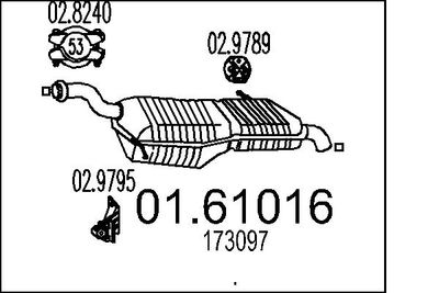  0161016 MTS Глушитель выхлопных газов конечный