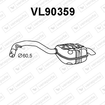  VL90359 VENEPORTE Глушитель выхлопных газов конечный