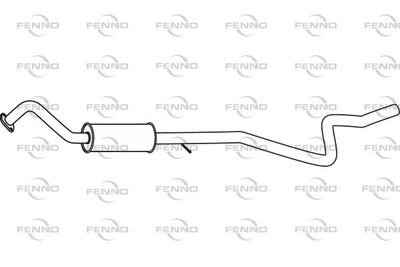  P23062 FENNO Средний глушитель выхлопных газов
