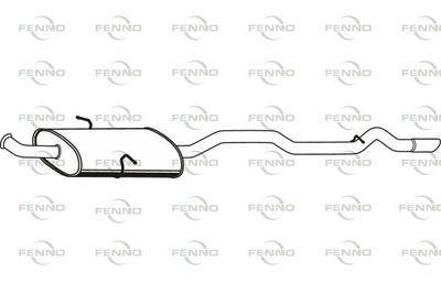  P36004 FENNO Глушитель выхлопных газов конечный
