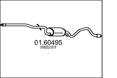  0160495 MTS Глушитель выхлопных газов конечный