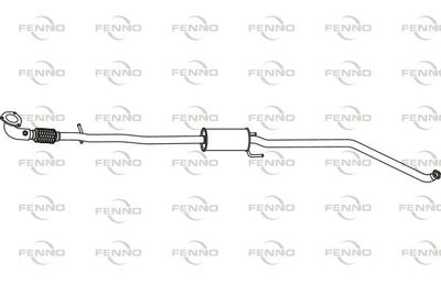  P2032 FENNO Средний глушитель выхлопных газов