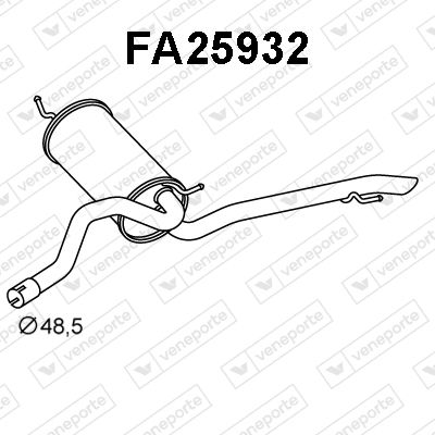  FA25932 VENEPORTE Глушитель выхлопных газов конечный