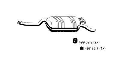  374293 ERNST Глушитель выхлопных газов конечный