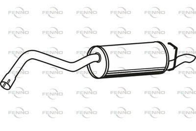  P2343 FENNO Глушитель выхлопных газов конечный