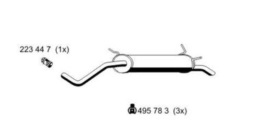  530002 ERNST Глушитель выхлопных газов конечный