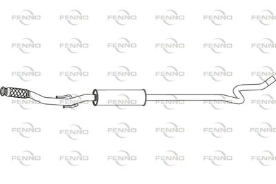  P17041 FENNO Средний глушитель выхлопных газов