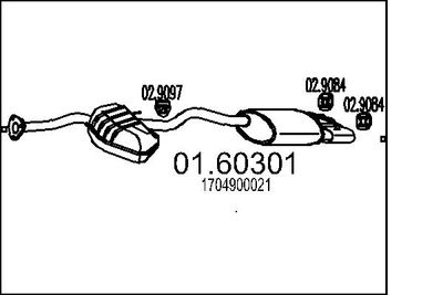  0160301 MTS Глушитель выхлопных газов конечный