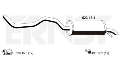  523134 ERNST Глушитель выхлопных газов конечный
