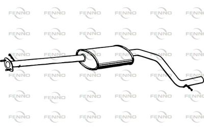  P2347 FENNO Средний глушитель выхлопных газов
