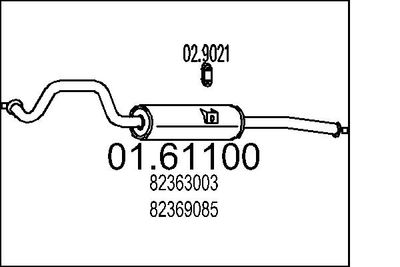  0161100 MTS Глушитель выхлопных газов конечный