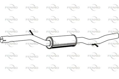  P1380 FENNO Средний глушитель выхлопных газов