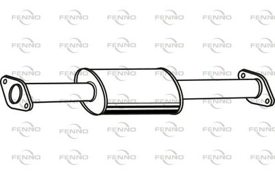  P2907 FENNO Средний глушитель выхлопных газов