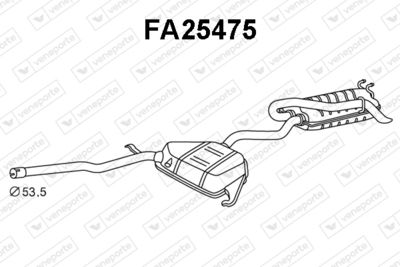  FA25475 VENEPORTE Глушитель выхлопных газов конечный