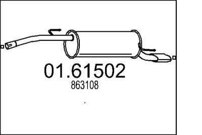  0161502 MTS Глушитель выхлопных газов конечный