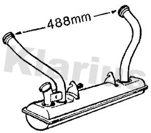  210033 KLARIUS Предглушитель выхлопных газов