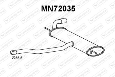  MN72035 VENEPORTE Глушитель выхлопных газов конечный