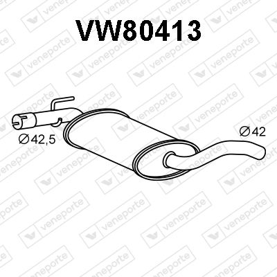  VW80413 VENEPORTE Предглушитель выхлопных газов