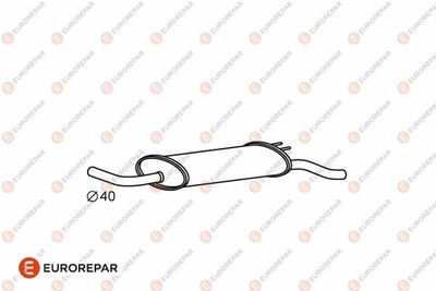  E12882T EUROREPAR Глушитель выхлопных газов конечный
