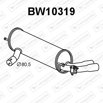  BW10319 VENEPORTE Глушитель выхлопных газов конечный